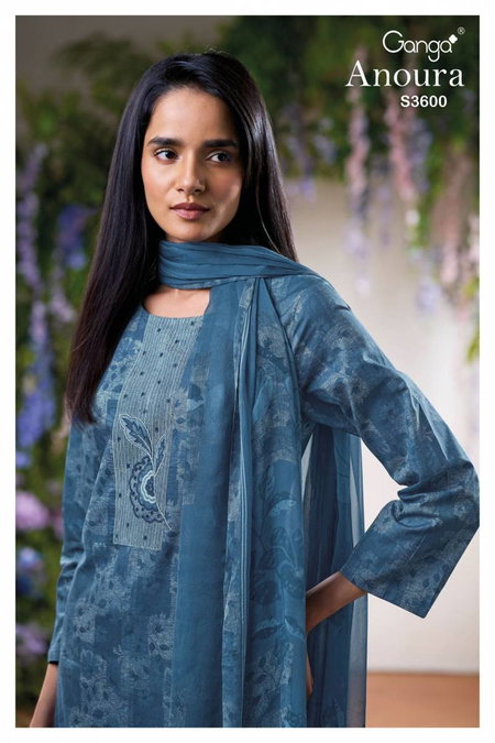 Anoura By Ganga Cotton Printed Embroidered Salwar Kameez Online Wholesale